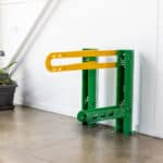 Green vandal resistant bike rack